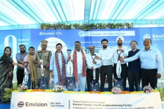 Ground-breaking ceremony of Envision Energy’s 2 GW/PA wind turbine blade manufacturing facility in Gujarat