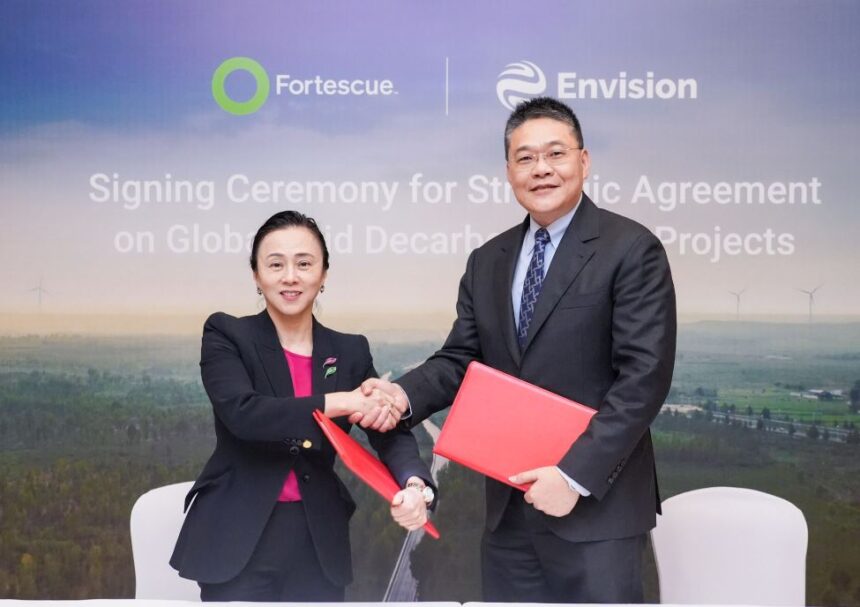 Envision Energy and Fortescue announce partnership to advance renewable energy infrastructure in Australia