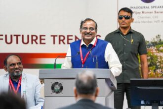 ISRO Chairman Dr. V. Narayanan addressing the National Workshop on Hydrogen Fuel Technologies at Alliance University, Bengaluru.