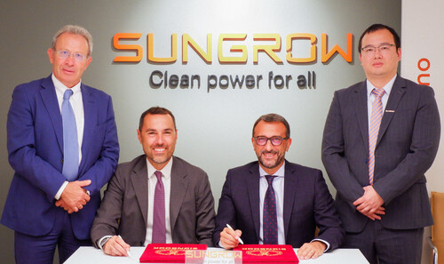 Sungrow PowerTitan 2.0 battery units installed at a grid-scale energy storage facility in Sicily