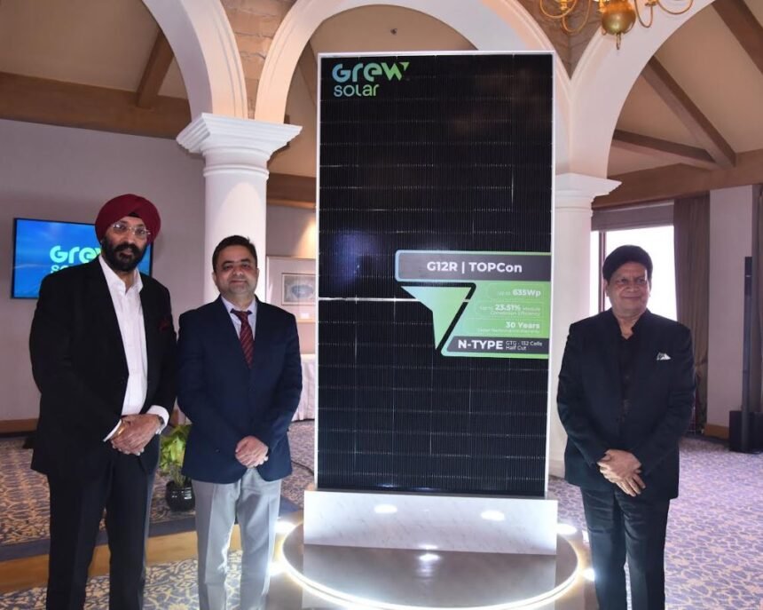 GREW Solar launches G12R High-Power Series ahead of REI Expo 2025 — high-efficiency solar modules supporting India’s 500 GW renewable goal.