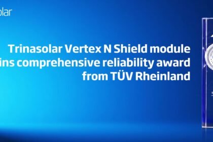Trinasolar Vertex N Shield module wins TÜV Rheinland PV Module Comprehensive Reliability Award 2025.