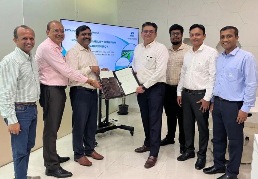 Tata Power Renewable Energy signs 80 MW FDRE Power Purchase Agreement with Tata Power Mumbai Distribution