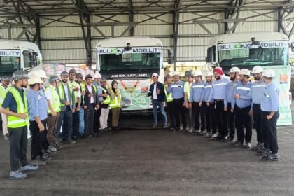 Electric freight truck on Gujarat’s first heavy-duty EV corridor between Dahej and Asoj launched by BillionE and Hindalco