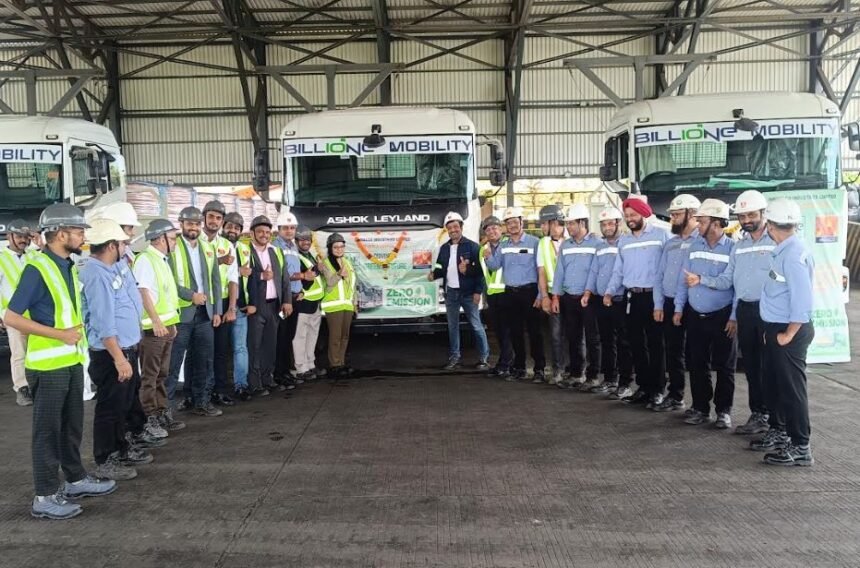 Electric freight truck on Gujarat’s first heavy-duty EV corridor between Dahej and Asoj launched by BillionE and Hindalco