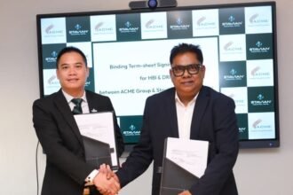 ACME Group and Stavian Industrial Metal executives during signing of green HBI and DRI supply agreement