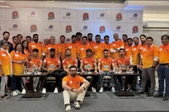 Navitas Solar and Puneri Paltan team at The Claridges during a sustainable energy and sports partnership event.