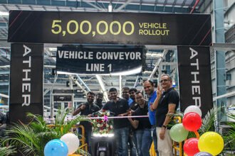 Ather Energy’s 5,00,000th electric scooter, Rizta, rolls out from Hosur manufacturing plant