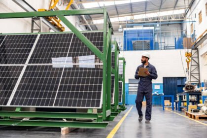 Aerial view of the newly allotted 60-acre industrial land for Cosmic PV Power Limited’s upcoming 4GW solar manufacturing facility in Narmadapuram, Madhya Pradesh.