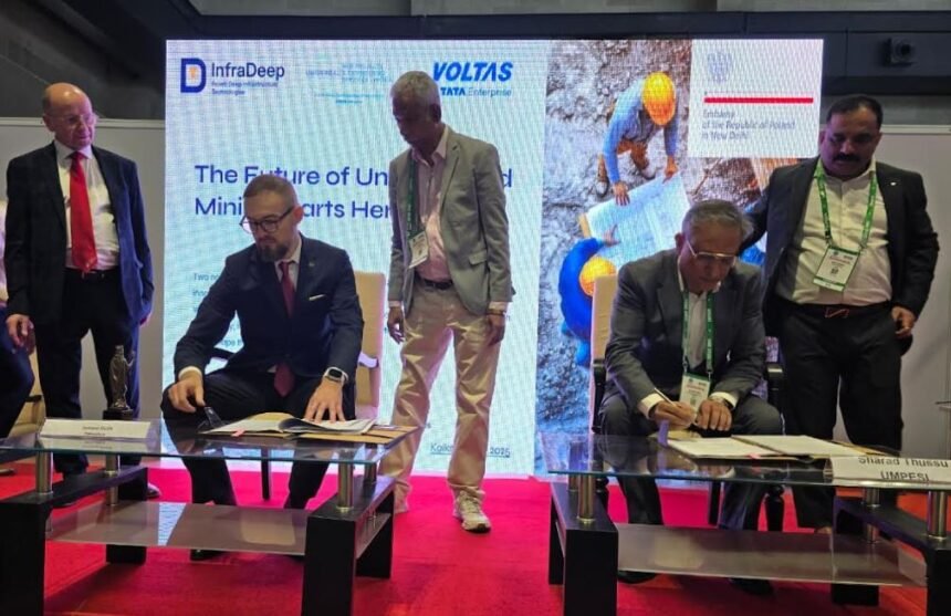 Universal MEP Projects & Engineering Services Ltd (UMPESL), a Voltas subsidiary, signs MoU with InfraDeep Consortium, Poland at IME 2025 in Kolkata