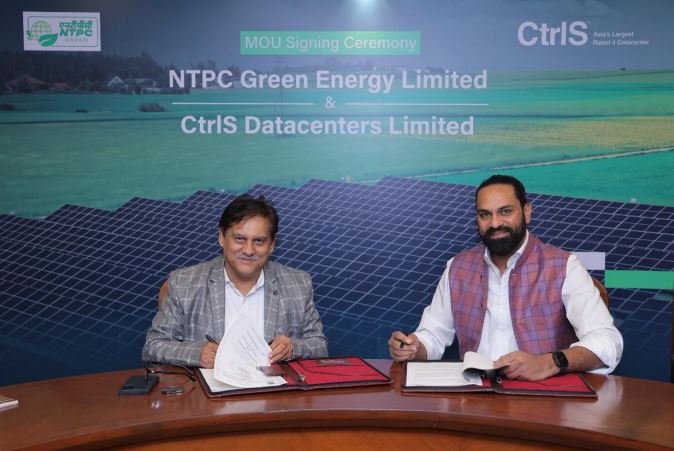 NTPC Green Energy Limited and CtrlS Datacenter Limited sign MoU for renewable energy collaboration in New Delhi
