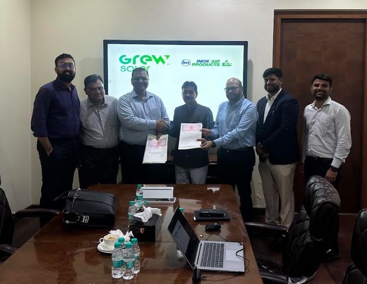 INOX Air Products partners with Grew Energy to supply UHP nitrogen for 3 GW solar PV cell manufacturing plant in Madhya Pradesh.