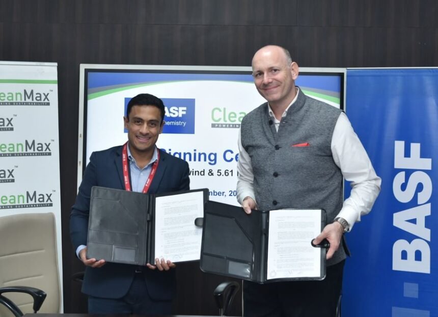BASF India and Clean Max sign agreement for renewable hybrid solar and wind power procurement in Gujarat.