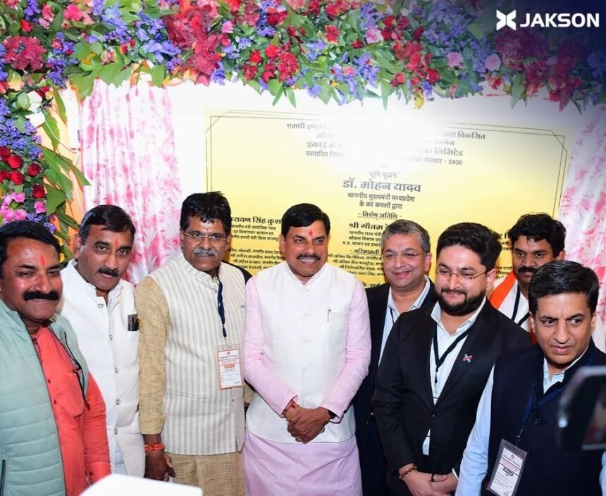Chief Minister Dr. Mohan Yadav laying the foundation stone for Jakson Group’s 6 GW integrated solar manufacturing facility in Ujjain, Madhya Pradesh