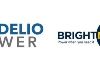 Aerial view of a large solar power plant with integrated battery energy storage system in Yuma, Arizona.