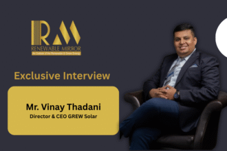 GREW Solar Director & CEO Mr. Vinay Thadani discusses the company’s G12R solar module launch, 11 GW expansion, and integrated cell manufacturing at REI 2025.