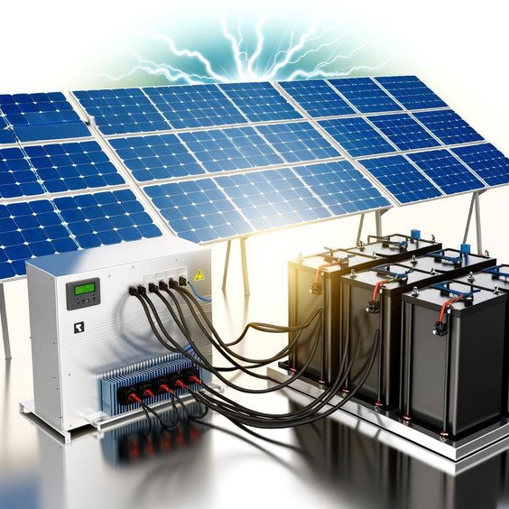 “Modern solar inverter technologies with panels and smart energy management systems”