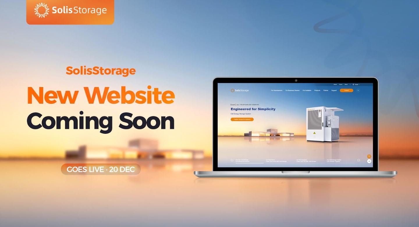 SolisStorage announces launch of new corporate website for energy storage solutions
