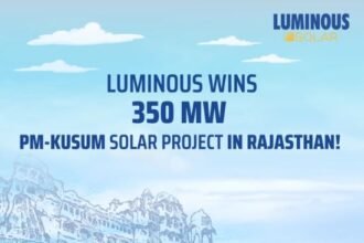 Luminous Power Technologies Secures 350 MW PM-KUSUM Solar Orders in Rajasthan.