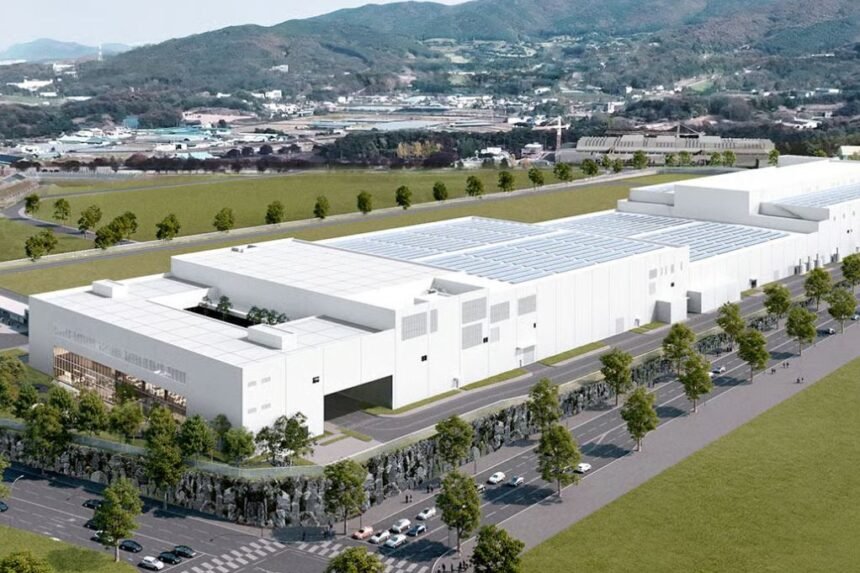 Hyundai Motor Group Future Mobility Battery Campus topping-out ceremony in Anseong, Korea.