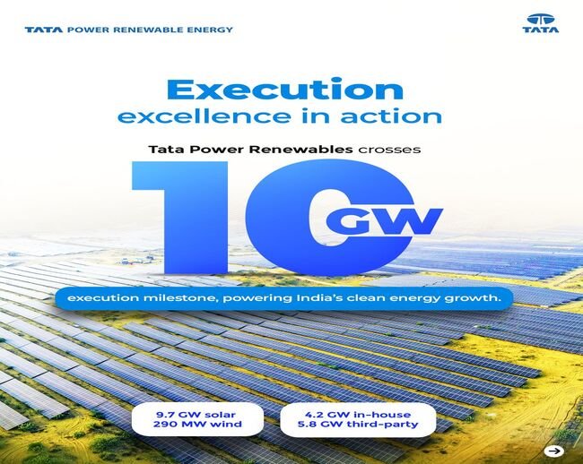 Tata Power Renewable Energy Commissions 10 GW of EPC Projects