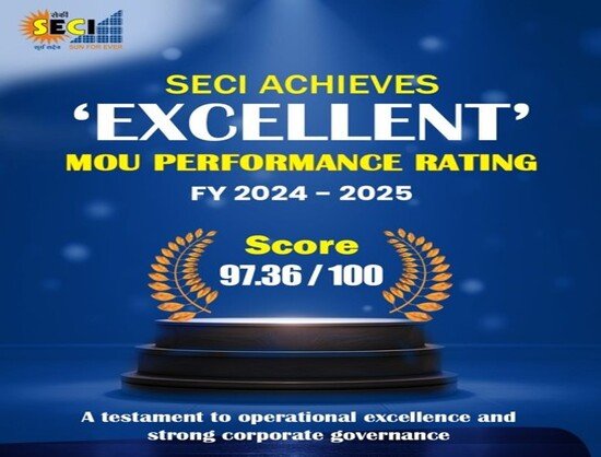 SECI Achieves 97.36 Score, Earns ‘Excellent’ MoU Rating from MNRE