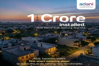 Adani Energy Solutions installs 1 crore smart meters across India, leading advanced metering infrastructure deployment.