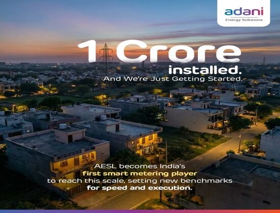 Adani Energy Solutions installs 1 crore smart meters across India, leading advanced metering infrastructure deployment.