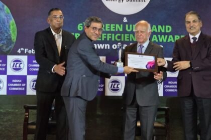 Jupiter International receiving Silver Award for solar cell manufacturing.