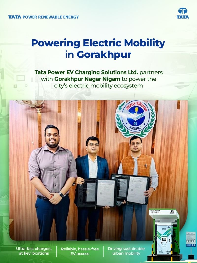 Tata Power EV Charging Signs MoU with Gorakhpur Nagar Nigam to Boost EV Infrastructure