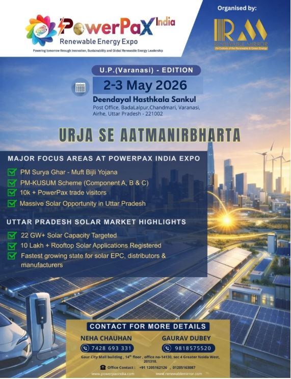 PowerPax India Renewable Energy Expo 2026 – Varanasi Edition on 2–3 May