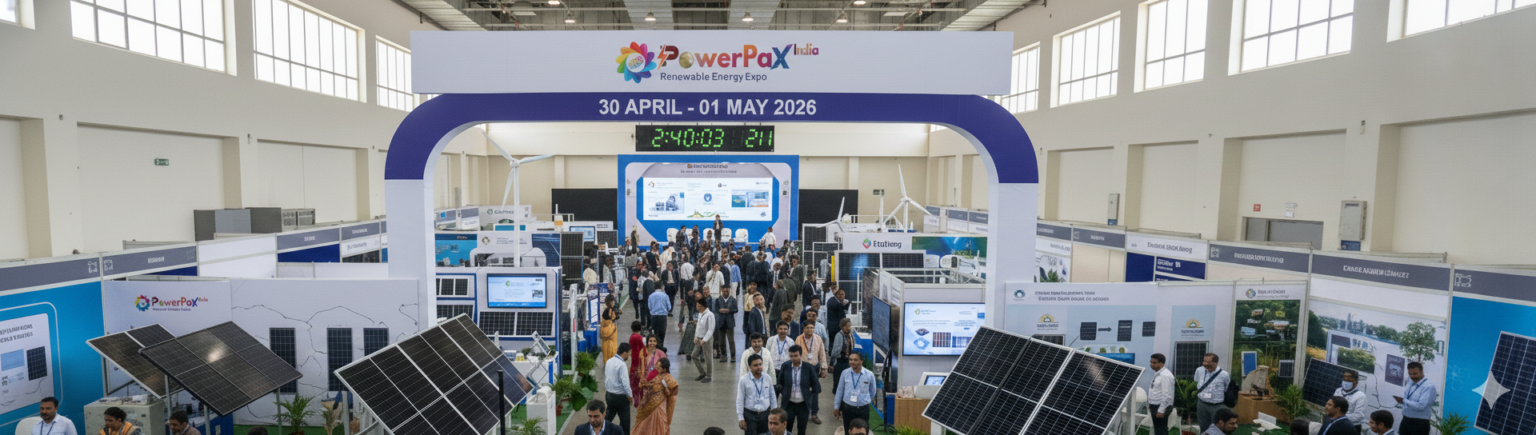 Solar Energy Exhibition in Uttar Pradesh 2026 showcasing solar power industry and renewable energy companies in Varanasi