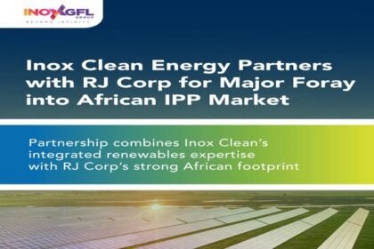 Inox Clean Energy and RJ Corp Announce Joint Venture to Expand into African Renewable Energy Markets