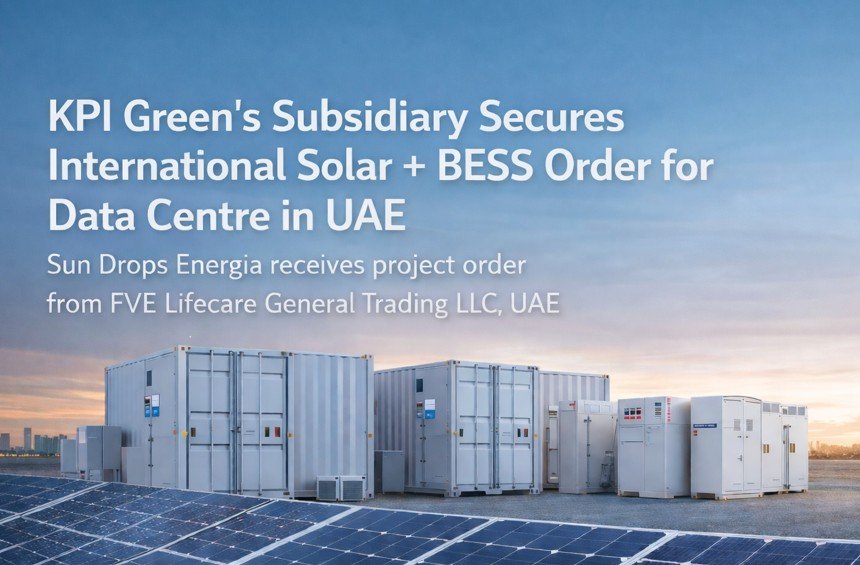 KPI Green Subsidiary Secures International Solar + BESS Order for UAE Data Centre