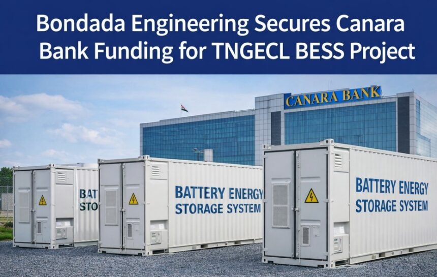 Bondada Engineering Secures Canara Bank Funding for TNGECL BESS Project