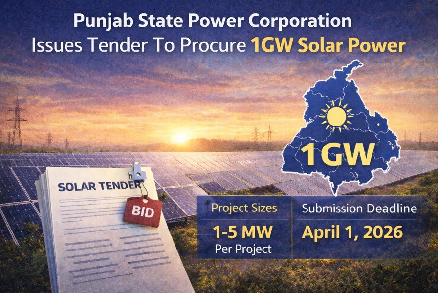 Punjab State Power Corporation Floats 1 GW Solar Power Procurement Tender