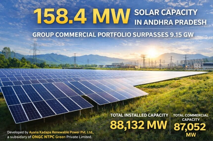 NTPC Green Energy Adds 158.4 MW Solar Capacity in Andhra Pradesh; Portfolio Crosses 9.15 GW