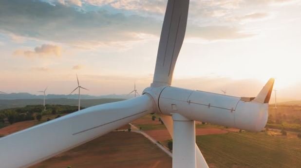 ACME Solar wind power project in Gujarat with turbines in Surendranagar district