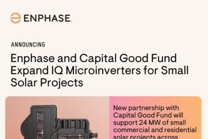 Enphase Energy Partners with Capital Good Fund to Support 24 MW Solar Projects in the US