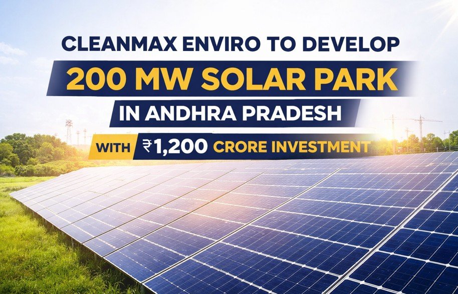 CleanMax Enviro to Develop 200 MW Solar Park in Andhra Pradesh with ₹1,200 Crore Investment