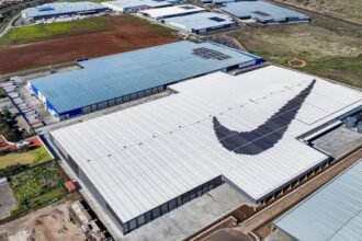 Trinasolar solar panels installed on Nike Australia warehouse rooftop in Victoria