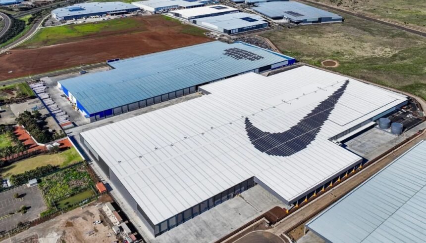 Trinasolar solar panels installed on Nike Australia warehouse rooftop in Victoria