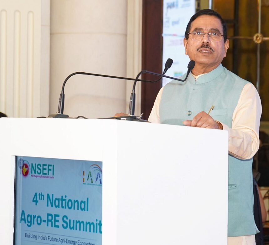 The Government of India is preparing to introduce PM-KUSUM 2.0, the next phase of the Pradhan Mantri Kisan Urja Suraksha evam Utthaan Mahabhiyan (PM‑KUSUM), with a proposed 10 GW agrivoltaic (Agri-PV) component aimed at accelerating renewable energy adoption in the agriculture sector. The announcement was made by Pralhad Joshi, Union Minister for New and Renewable Energy, during the 4th National Agro‑RE Summit held in New Delhi. The upcoming initiative is designed to enable farmers to generate solar power while continuing agricultural activities on the same land through agrivoltaic installations. The Agri-PV component under PM-KUSUM 2.0 is expected to facilitate large-scale solar deployment across agricultural land, allowing dual land use for both crop cultivation and renewable energy generation. This model can help farmers diversify income sources while contributing to the country’s clean energy transition. Launched in 2019, the PM-KUSUM scheme focuses on decentralised solar power generation for the agriculture sector, including solar pumps, feeder-level solarisation, and small grid-connected solar plants. The upcoming version is expected to further strengthen rural energy infrastructure while supporting India’s long-term renewable energy goals. Industry experts believe that PM-KUSUM 2.0 will play a key role in enhancing energy access in rural areas, lowering irrigation costs, and empowering farmers to participate directly in India’s renewable energy ecosystem.