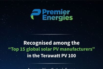 Premier Energies Limited, a leading integrated solar manufacturer in India, has been ranked among the top 15 global PV manufacturers in the inaugural Terawatt PV 100, released by Terawatt PV Research. The ranking evaluates production volumes, financial strength, and corporate transparency across the global solar PV ecosystem.Premier Energies is also the second-highest ranked Indian manufacturer, part of the 21 India-headquartered firms in the global top 100, highlighting India’s growing influence in solar manufacturing.
