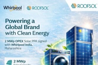 Roofsol Energy Signs 2 MWp OPEX PPA with Whirlpool India for Green Power