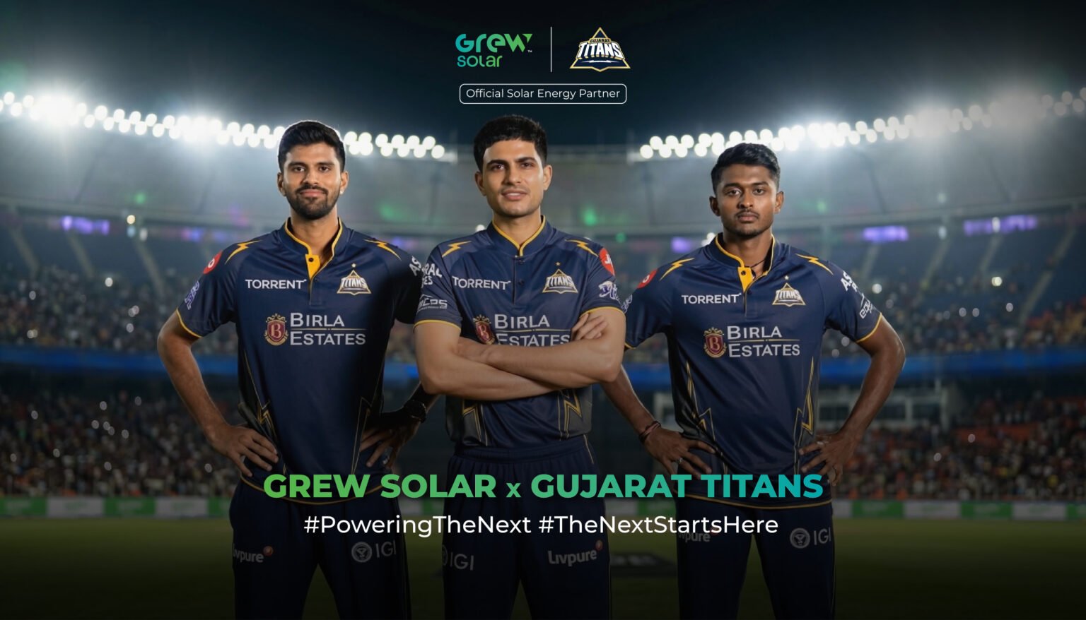 GREW Solar Launches Landmark Ad-film with Gujarat Titans Cricketers, Declaring ‘The Next Starts Here