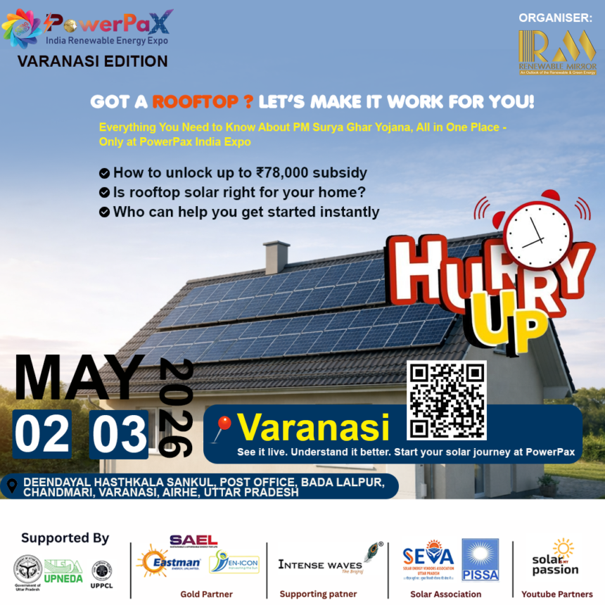 Homeowners exploring rooftop solar solutions and savings opportunities at PowerPax India Expo 2026 in Varanasi