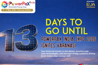 PowerPax India Expo 2026 countdown event in Varanasi showcasing solar energy technologies and renewable energy solutions