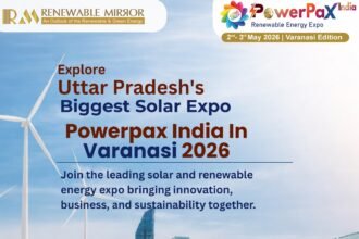 PowerPax India Expo 2026 solar event in Varanasi showcasing renewable energy, solar panels, EV charging, and clean energy technologies