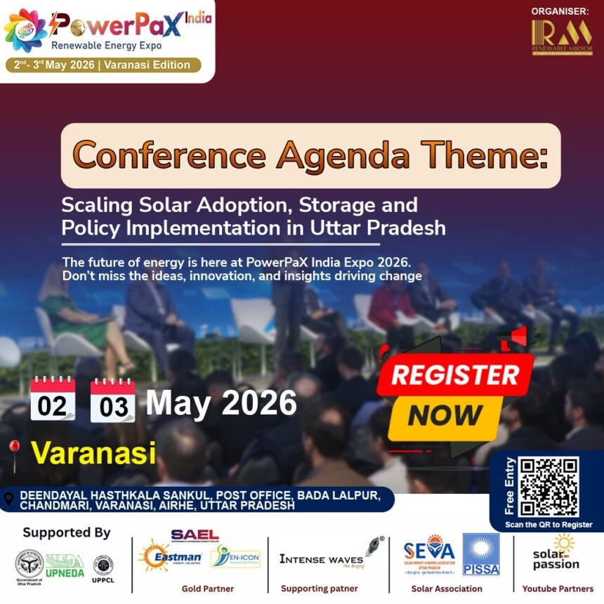 Solar energy conference and networking event at PowerPax India Expo 2026 in Varanasi